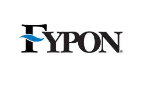 Logo of fypon, featuring black text and a stylized blue letter 'y' that resembles a swoosh.